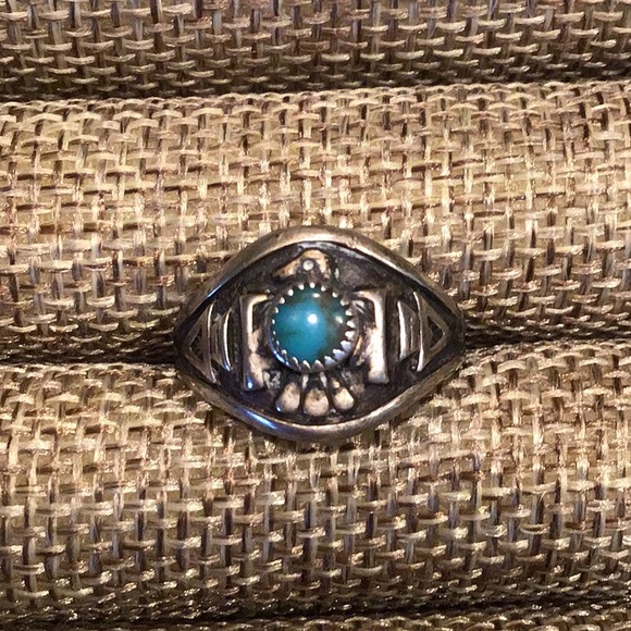Jewelry - Vintage Thunderbird Sterling and turquoise ring
